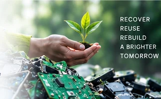 Electronics and green seedling